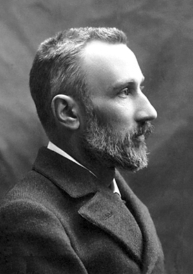 Pierre Curie（皮埃尔·居里）的黑白肖像